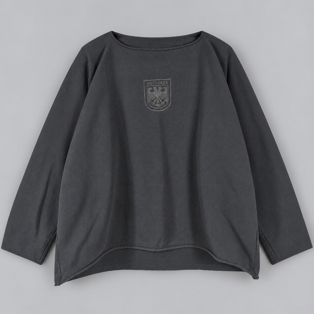 Yeezy Vultures Kanye West Black Long Sleeve Boxy Cropped Shirt Mens Size 1